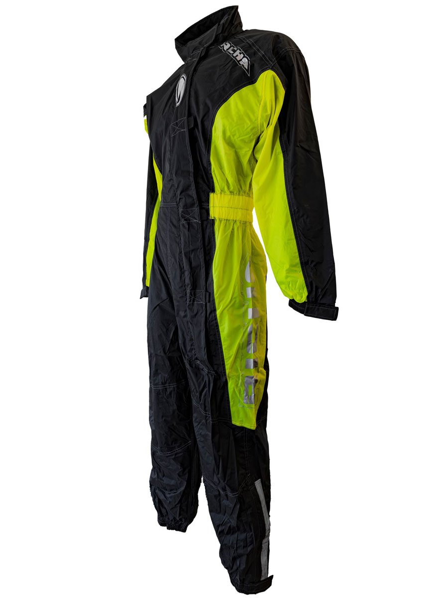 Richa Typhoon Black Waterproof Motorcycle Oversuit – One Piece Rain Suit – Men's