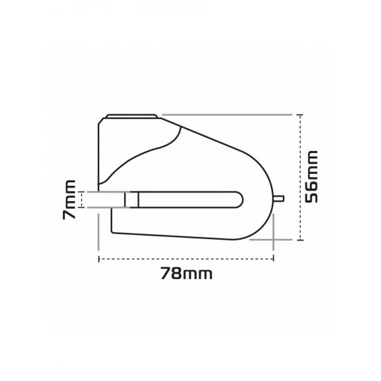 Oxford Quartz Alarm XA6 Motorcycle Disc Lock at JTS Biker Clothing
