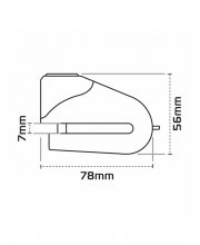 Oxford Quartz Alarm XA6 Motorcycle Disc Lock at JTS Biker Clothing