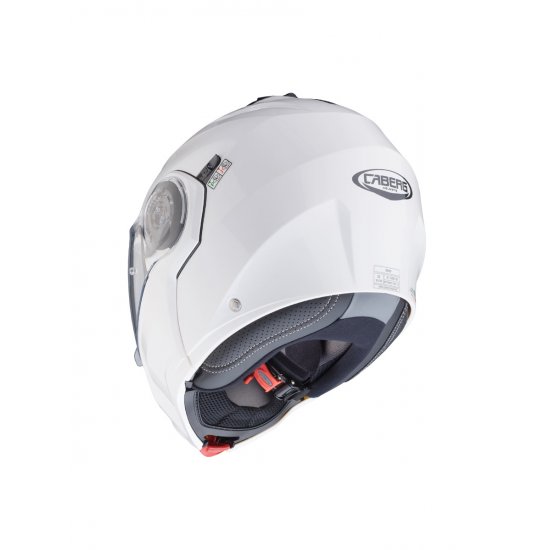 Caberg Droid Flip Front White Motorcycle Helmet at JTS Biker Clothing 