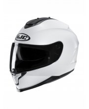HJC C70 Blank White Motorcycle Helmet at JTS Biker Clothing 