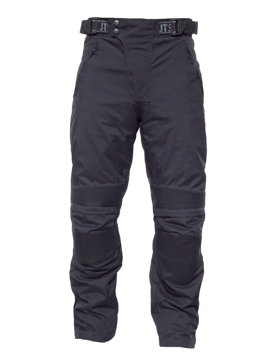 Mens Motorbike Motorcycle Textile Pants Trousers Armoured Waterproof Black H-Viz