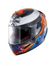 Shark Race-R Pro Carbon Lorenzo 2019 Blue/Orange Motorcycle Helmet at JTS BIker Clothing 