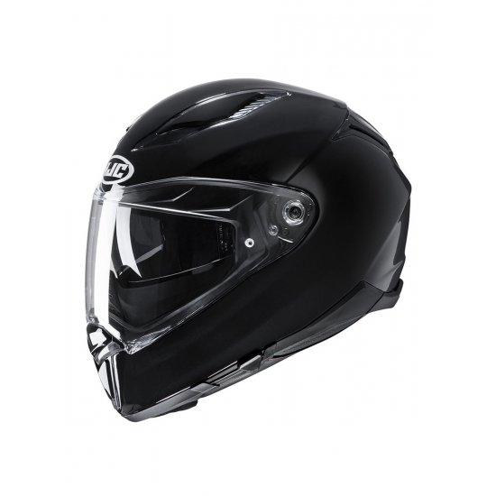 HJC F70 Blank Black Motorcycle Helmet at JTS Biker Clothing  