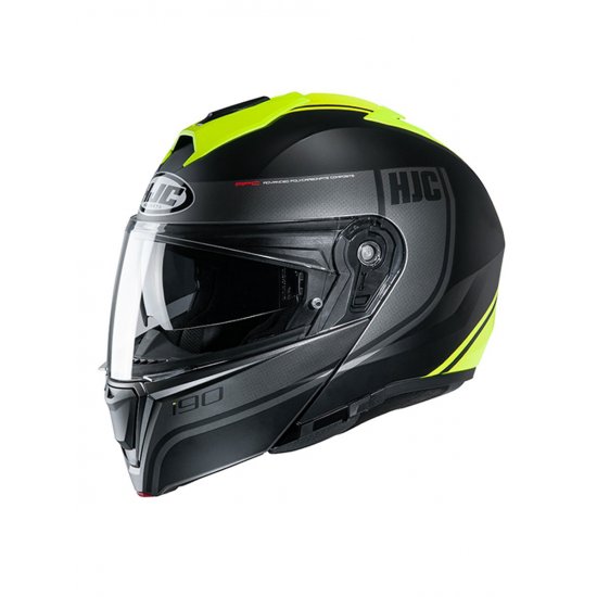 HJC I90 Davan Hi-Vis Motorcycle Helmet at JTS Biker Clothing 