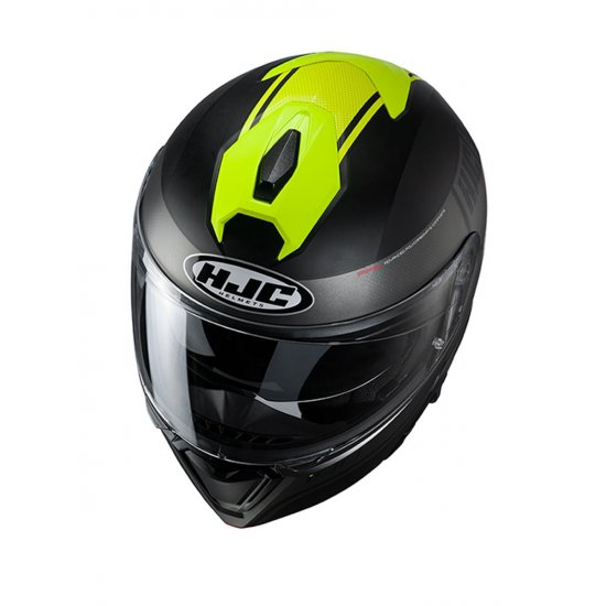 HJC I90 Davan Hi-Vis Motorcycle Helmet at JTS Biker Clothing 