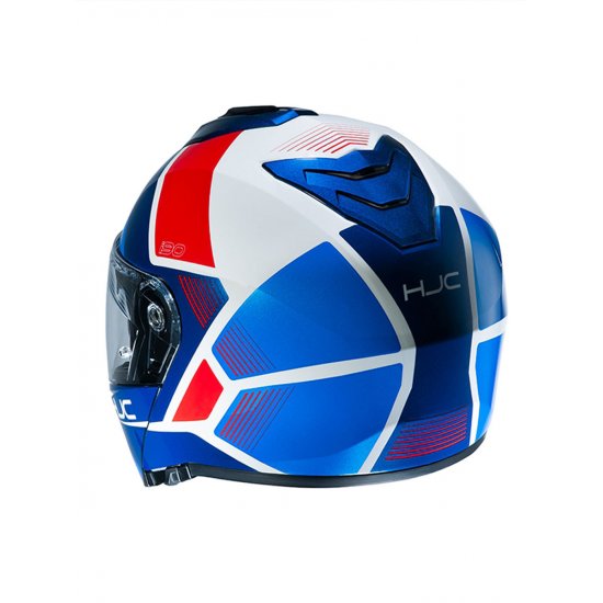 HJC I90 Hollen White/Red/Blue Motorcycle Helmet atyJTS Biker Clothing 