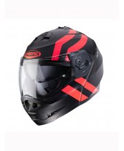 Caberg Duke II Super Legend Flip Front Black/Red Motorcycle Helmet at JTS Biker Clothing 