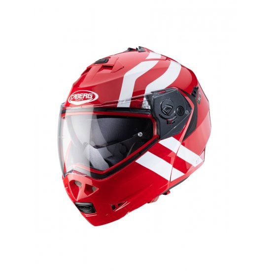 Caberg Duke II Super Legend Flip Front Red Motorcycle Helmet at JTS Biker Clothing 