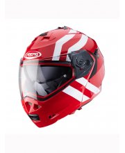 Caberg Duke II Super Legend Flip Front Red Motorcycle Helmet at JTS Biker Clothing 