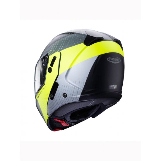 Caberg Horus Scout Flip Front Black/Hi-Vis Motorcycle Helmet at JTS Biker Clothing