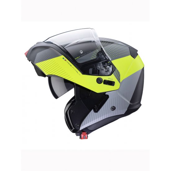 Caberg Horus Scout Flip Front Black/Hi-Vis Motorcycle Helmet at JTS Biker Clothing