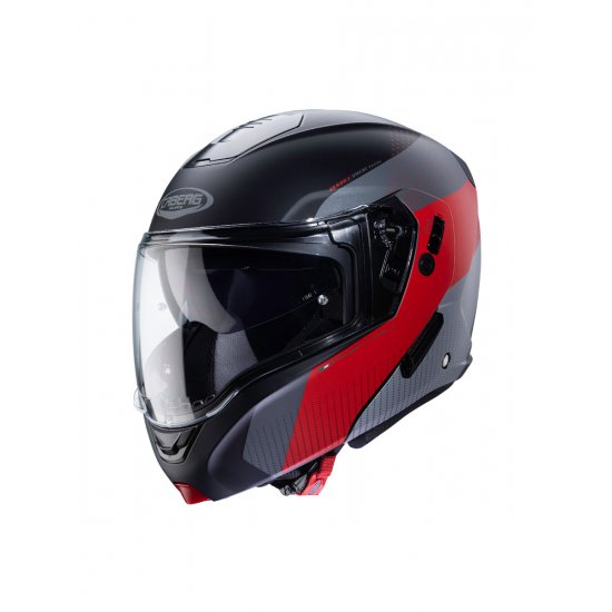 Caberg Horus Scout Flip Front Black/Red Motorcycle Helmet at JTS Biker Clothing 
