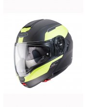 Caberg Levo Prospect Flip Front Black/Hi-vis Motorcycle Helmet at JTS Biker Clothing 