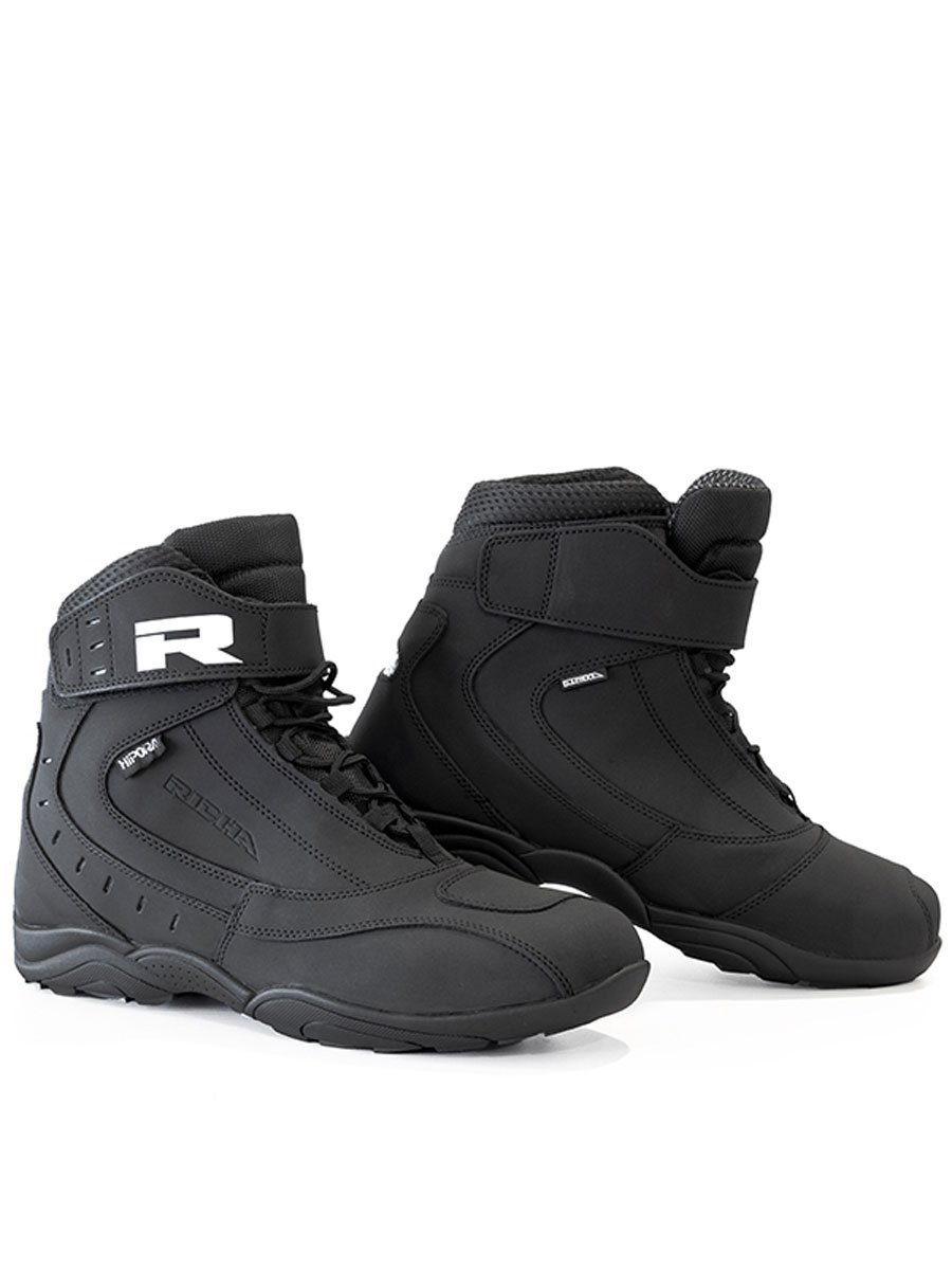 Black Richa Slick Short Ankle 100% Waterproof Breathable Motorcycle Boots 