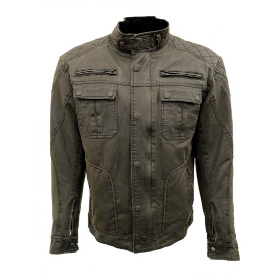 JTS Gunner Wax Cotton Textile Motorcycle Jacket at JTS Biker Clothing