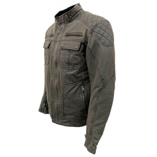 JTS Gunner Wax Cotton Textile Motorcycle Jacket at JTS Biker Clothing