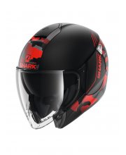 Shark Citycruiser Genom Matt Red Motorcycle Helmet at JTS Biker Clothing