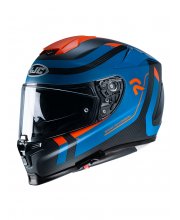 HJC RPHA 70 Reple Carbon Blue/Orange Motorcycle Helmet at JTS Biker Clothing 