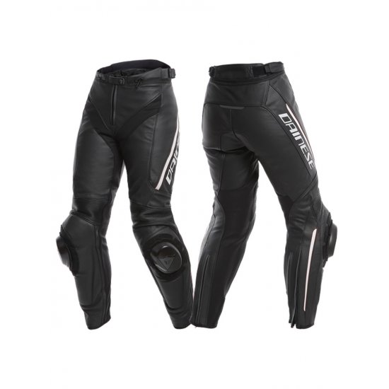 Dainese Delta 3 Ladies Leather Motorcycle Trousers at JTS Biker Clothing 
