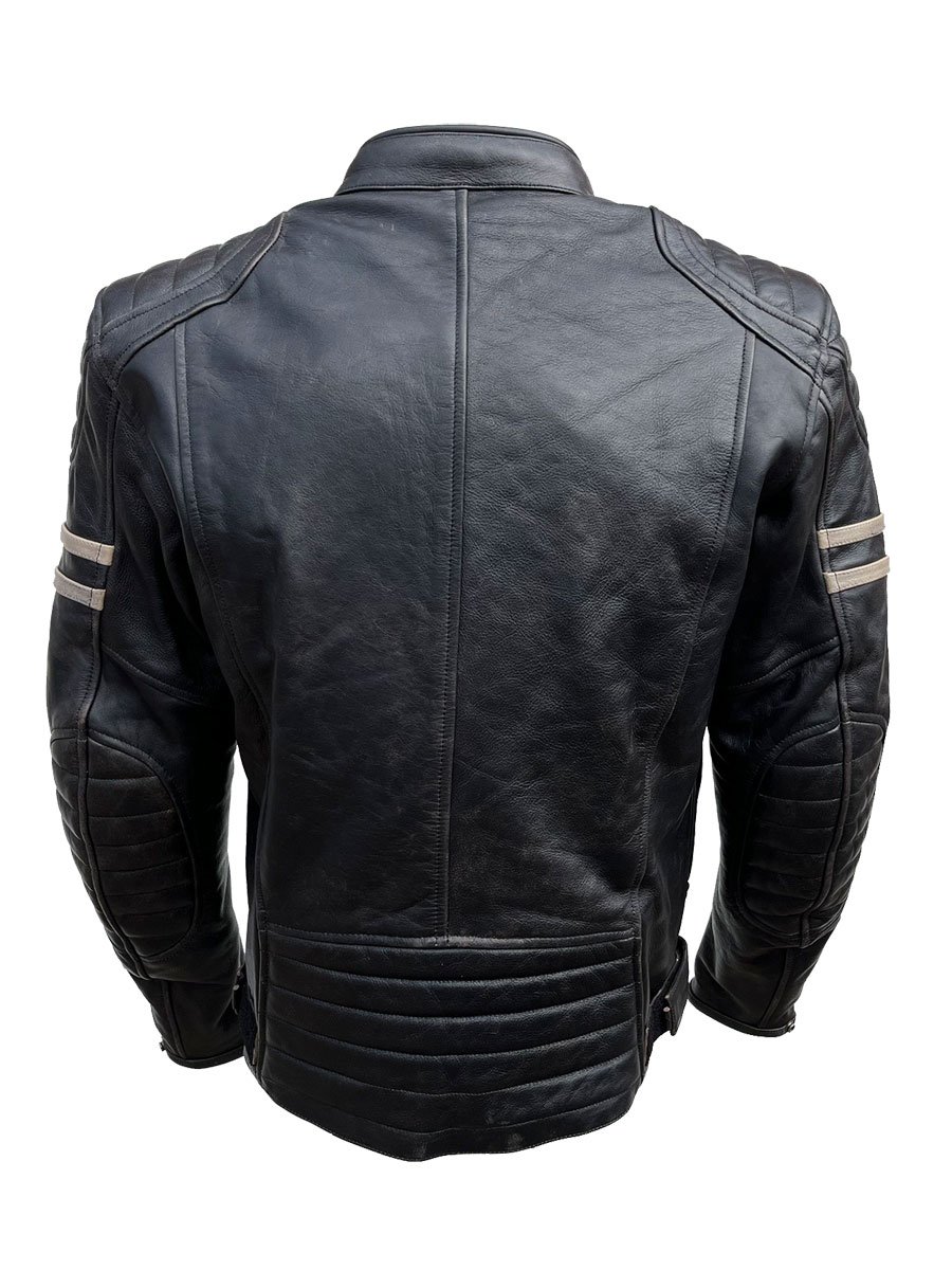 JTS Hero 2 Leather Retro Motorcycle Jacket - FREE UK DELIVERY & RETURNS ...