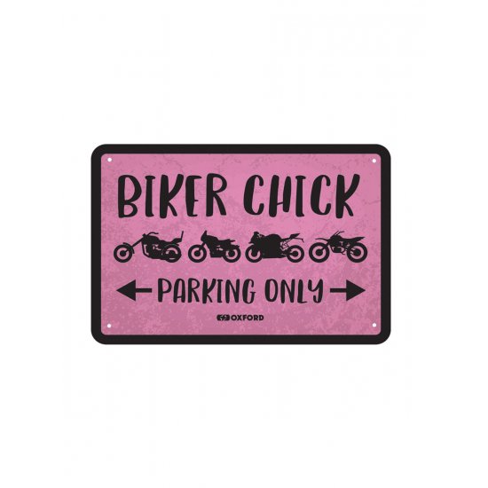 Oxford Garage Metal Sign: BIKER CHICK at JTS Biker Clothing