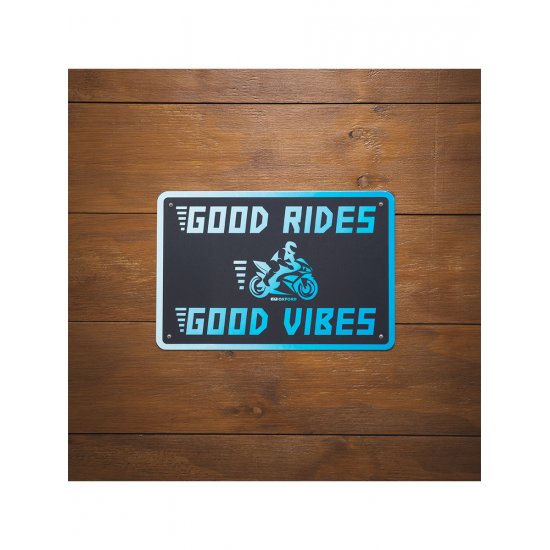 Oxford Garage Metal Sign: GOOD VIBES at JTS Biker Clothing