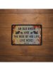 Oxford Garage Metal Sign: THE RIDE OF HIS LIFE LIVE HERE at JTS Biker Clothing