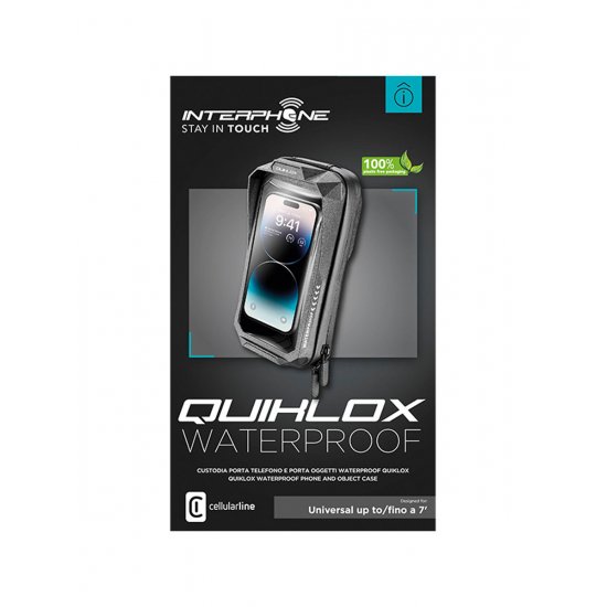 Interphone 7" Moto Quiklox Hardcase IP66 at JTS Biker Clothing