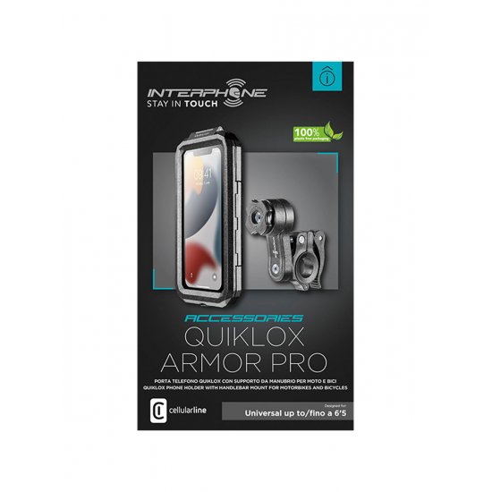Interphone Quiklox 6.5 Armour Pro at JTS Biker Clothing