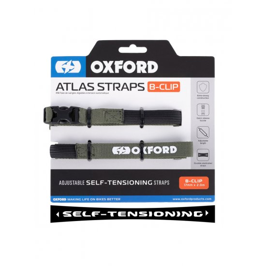 Oxford Atlas B-Clip 17mm Straps at JTS Biker Clothing