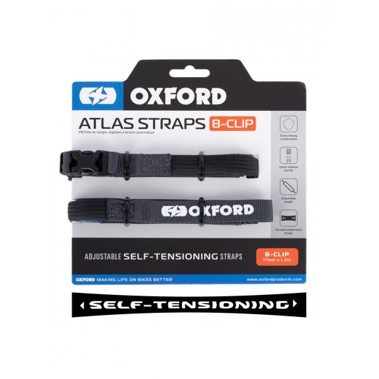 Oxford Atlas B-Clip 17mm Straps at JTS Biker Clothing