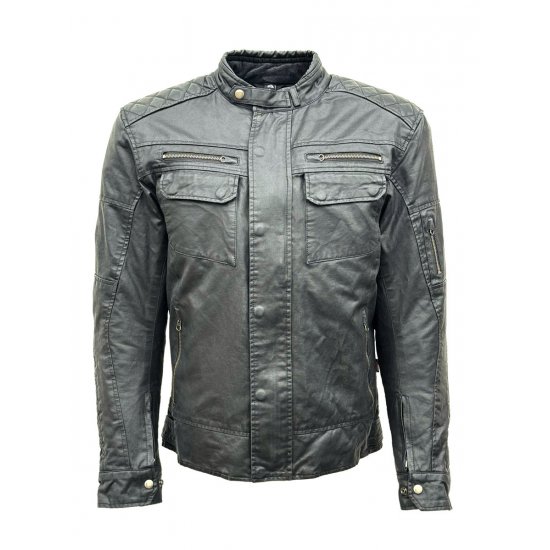 JTS Gunner 2 Wax Cotton Motorcycle Jacket at JTS Biker Clothing