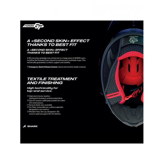 Shark Aeron-GP Replica Fernandez Motorcycle Helmet at JTS Biker Clothing