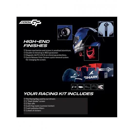 Shark Aeron-GP Replica Fernandez Motorcycle Helmet at JTS Biker Clothing