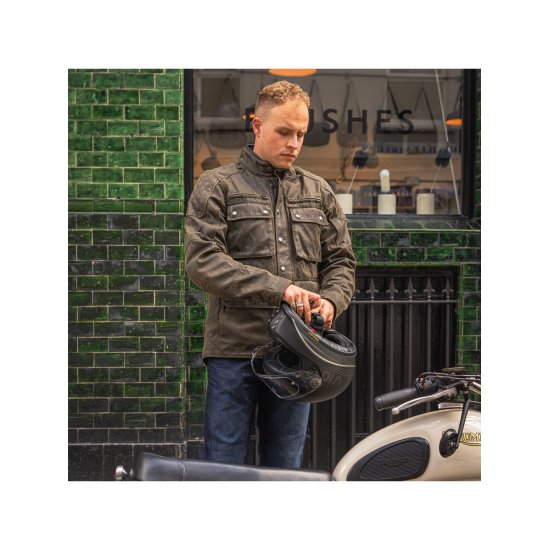Oxford Sterling Dry2Dry Wax Cotton Textile Motorcycle Jacket at JTS Biker Clothing