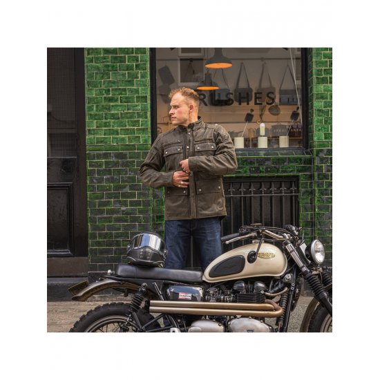 Oxford Sterling Dry2Dry Wax Cotton Textile Motorcycle Jacket at JTS Biker Clothing