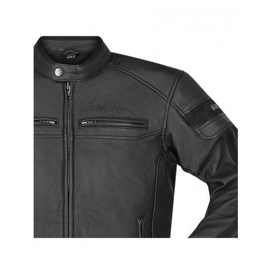 Richa Retro Racing Black Edition Leather Motorcycle Jacket at JTS Biker Clothing