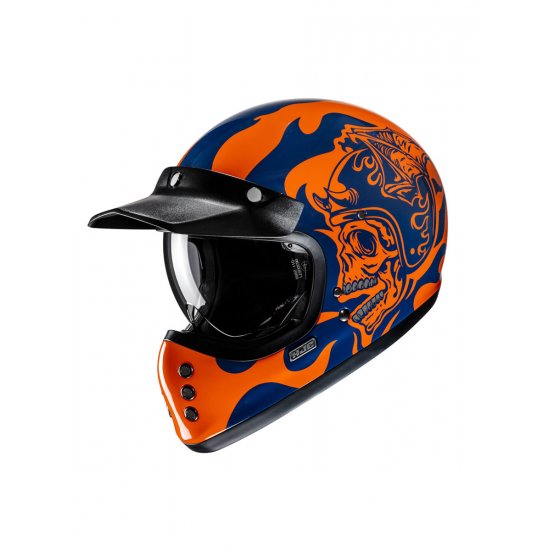 HJC V60 Flame Motorcycle Helmet at JTS Biker Clothing