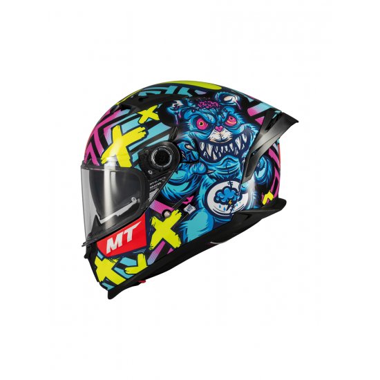 MT Braker Crazy Teddy Motorcycle Helmet at JTS Biker Clothing