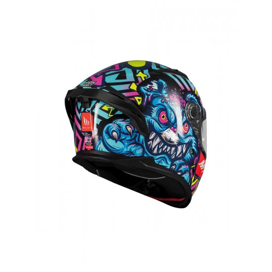 MT Braker Crazy Teddy Motorcycle Helmet at JTS Biker Clothing