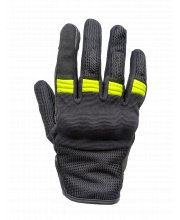 Black/Hi-Vis Yellow JTS Warrior Black/Hi-Vis Gloves at JTS Biker Clothing