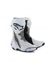 White/Grey Alpinestars Supertech R Vented Motorcycle Boots at JTS Biker Clothing