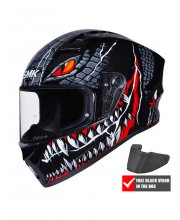 Black/Red SMK Stellar Taotei Motorcycle Helmet at JTS Biker Clothing