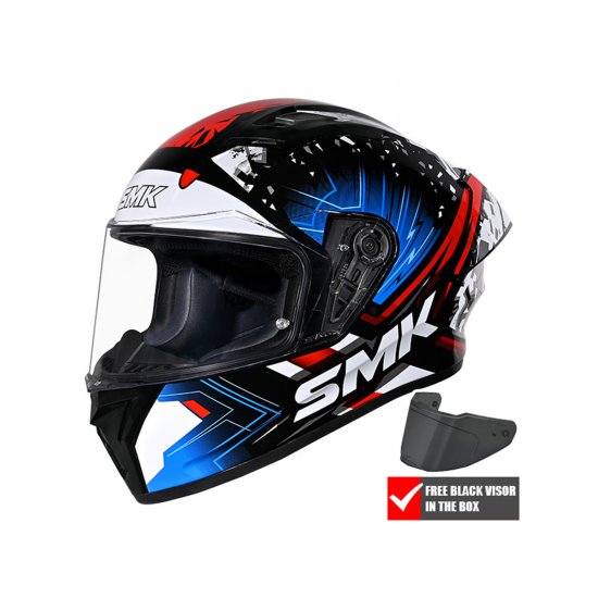 SMK Stellar Sport Flare Motorcycle Helmet at JTS Motorbike Clothing