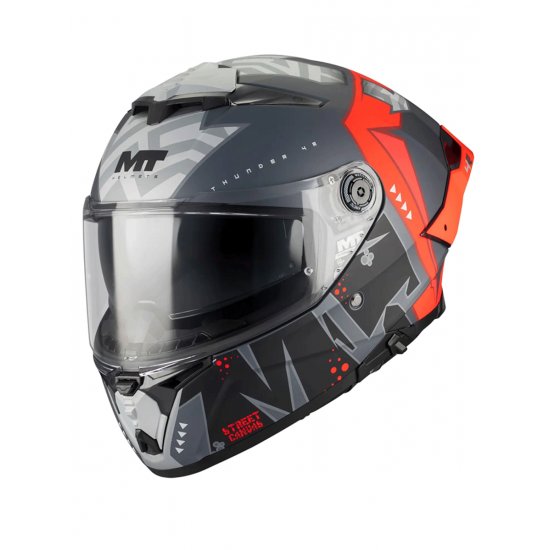MT Thunder 4 R Canvas Motorcycle Helmet at JTS Biker Clothing