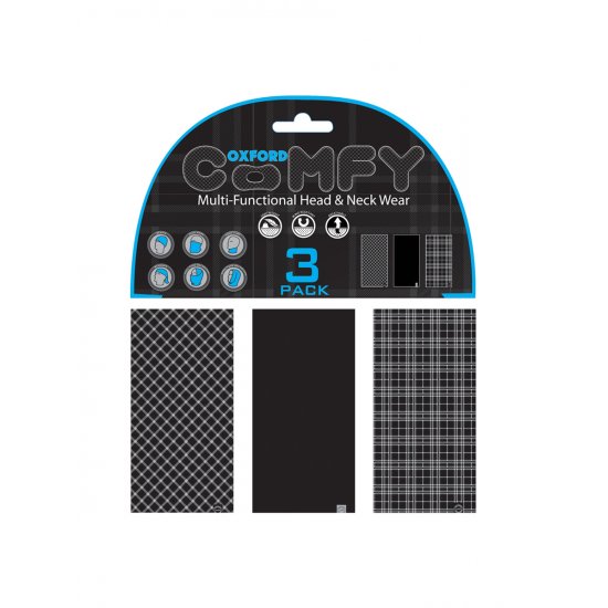 Oxford Comfy Black,White,Tartan at JTS Biker Clothing
